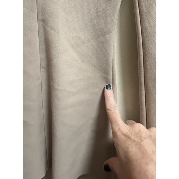 A.W.A.K.E. AWAKE MODE Beige Pointed Collar Button-Front Blouse - Size 34EU/Small - Picture 7 of 7